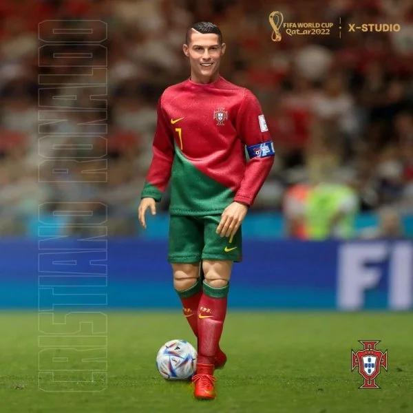 2022 Qatar World Cup hotsell football Argentina Messi Portugal C Ronaldo doll model