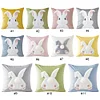 Easter Bunny Faux Fur Pillow Case 45x45cm Plush Rabbit Pillowcase for Home Decor