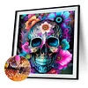 Flower Skull - Full Round Drill Diamond Painting