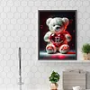 5D DIY Full Square Drill Diamond Painting Heart Bear Letter R Home Decor 35x45cm