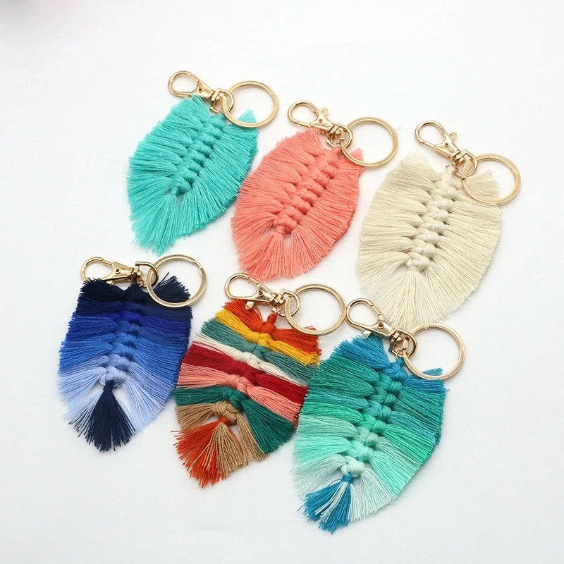 Fashion Leaves Cotton Unisex Bag Pendant Keychain 1 Piece