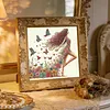 Floral Butterfly Walking Special Shaped 5D DIY Partial Drill Diamond Painting Kits 30x30cm Diamond Art Kit for Adults Home Decor