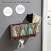 Bo&icirc;tier de rangement en diamant pour peinture en diamant mont&eacute; au mur en forme d&rsquo;&eacute;l&eacute;phant avec crochet