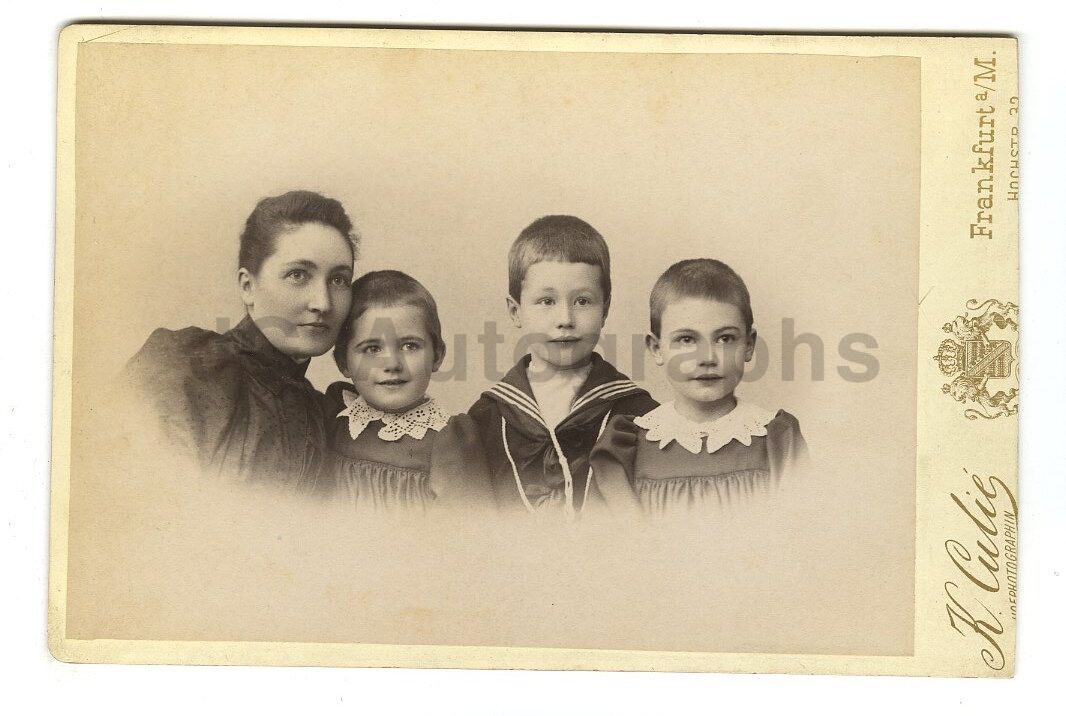 19th Century Children - 1800s Cabinet Card Photo Poster paintinggraph - K. Culie of Frankfurt