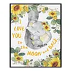 Baby Elephant, Sunflower And Words-11CT Stamped Cross Stitch 40*50cm tapestrymarket