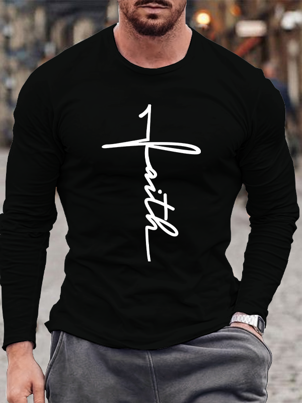 Faith Cross Tee Long Sleeve