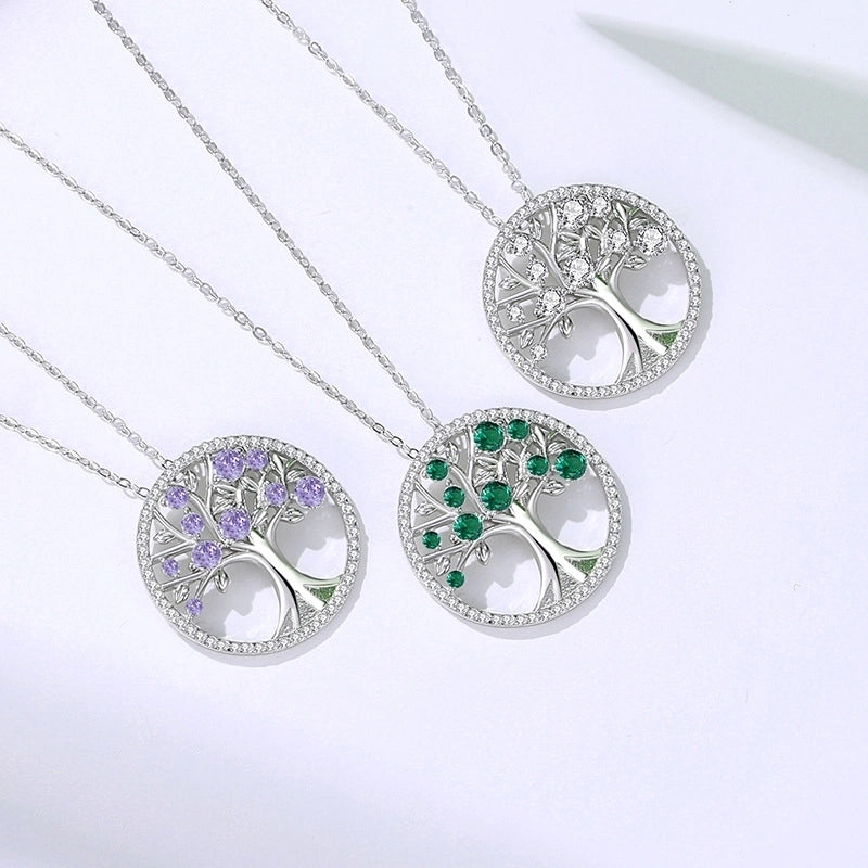 925 Sterling Silver Life Tree Pendant Necklace