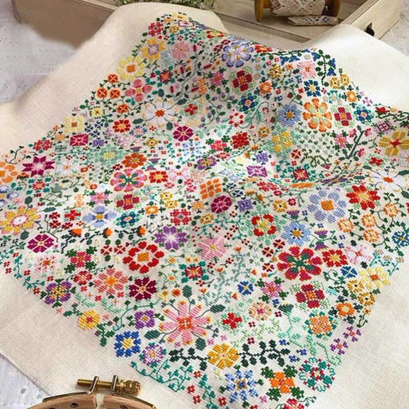【Xiaobai Brand】Beautiful Pattern Full 14CT Pre-stamped Canvas(55*55cm) 52 Colors Cross Stitch