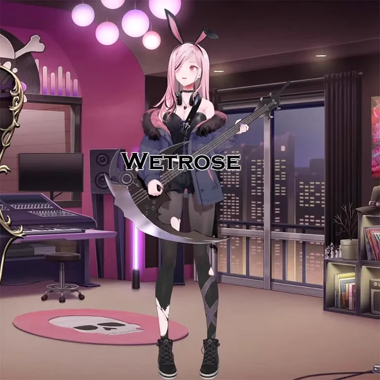 【Deposit Poll】Wetrose Mori Calliope Rock Bunny Girl Hololive EN Vtuber Cosplay Costume