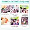 Mandala color&eacute; en forme de cheval licorne sp&eacute;ciale en forme de 5D bricolage, diamants partiels dots, kits d&rsquo;art en pierres pr&eacute;cieuses avec cadre, pein