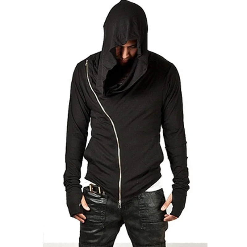 new mens zipper Hoodies Mantle Hip Hop Long Sleeve Streetwear Hooded Jackets Black Red White Grey Slim Hoody Size M-3XL