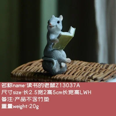 Resin Crafts Creative Frog Animal Figurine Maison et Jardin Decoration Home Micro Landscape Fairy Garden Ornament Birthday Gift