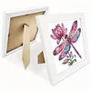 5D DIY Partial Special Shaped Drill Diamond Painting Kit Dragonfly Decor With Frame Kit 18x18cm