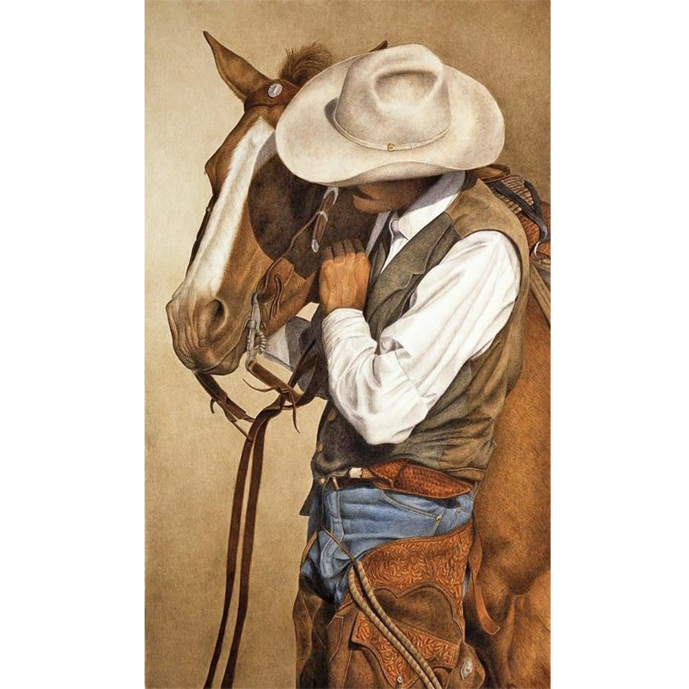 Cowboy-Full Round Diamond Paintingï¼ˆ40*70CMï¼‰