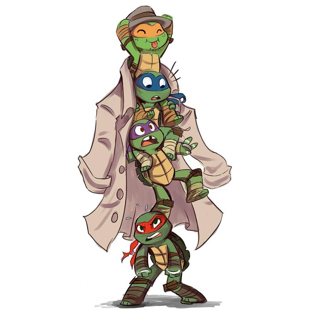 

Ninja Turtles - 11CT Stamped Cross Stitch - 36*62CM, 501 Original