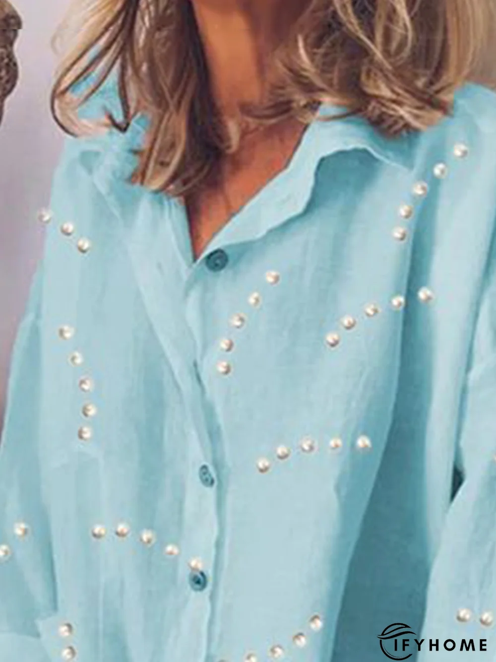 Tunic Shirt Collar Loose Printed Boho Tunic Shirt | IFYHOME