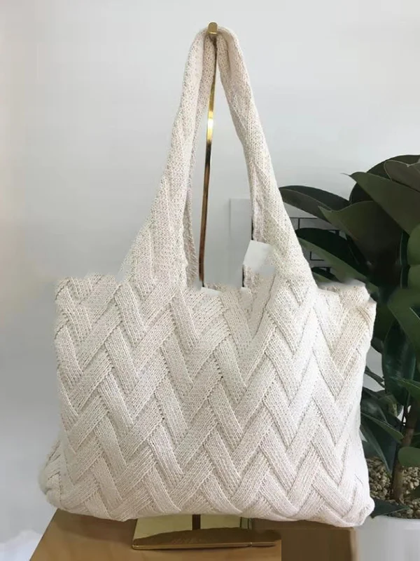 Casual Weave Solid Color Bags Accessories