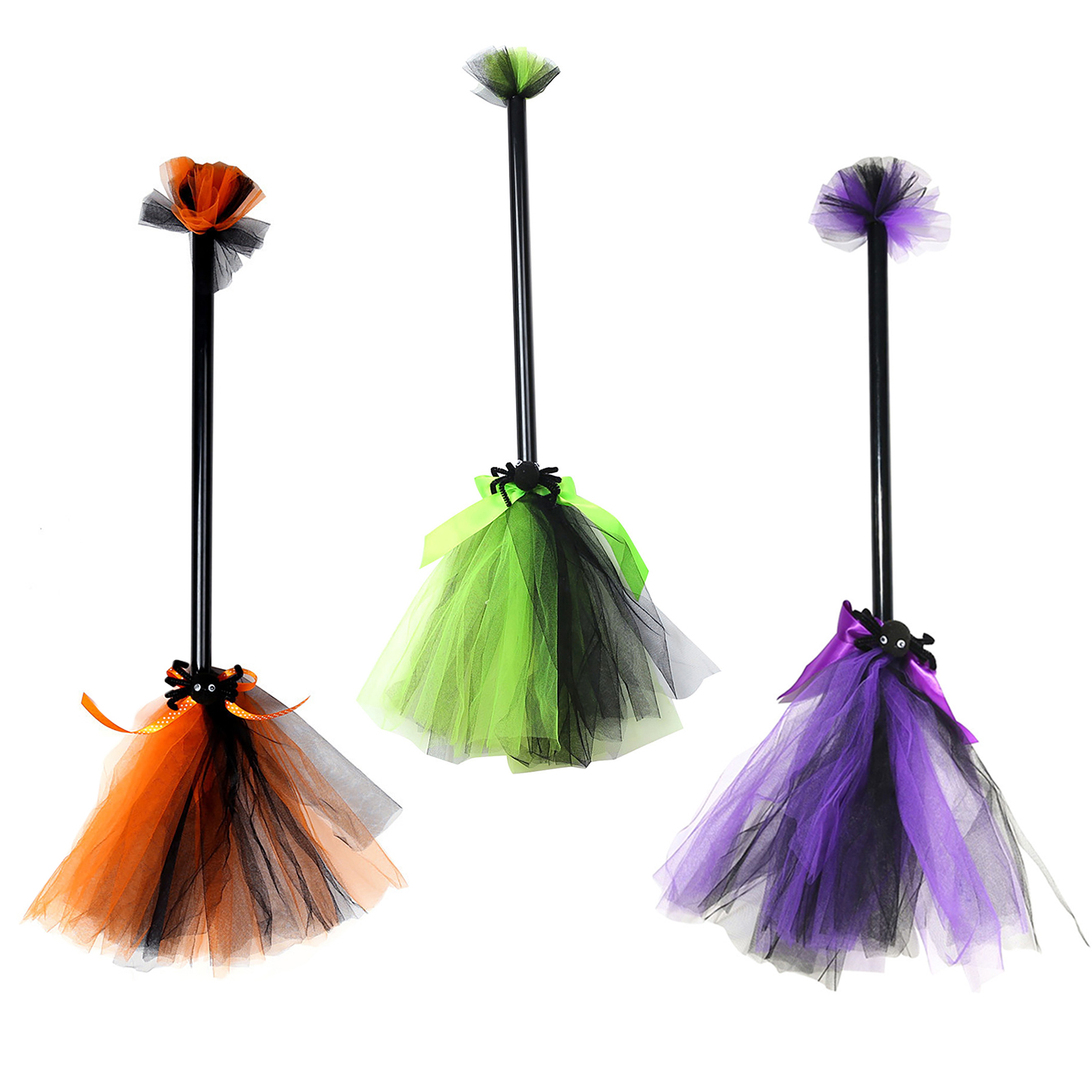 

Halloween Witch Broom Plastic Witch Broomstick Kid Color Broom Cosplay Prop, 501 Original