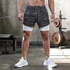 Gioiacombo&trade; Pantaloni a cinque punti traspiranti a doppio strato traspiranti per il fitness da running estivo