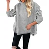Sherpa Winter Turtleneck Top Sweatshirt For Women