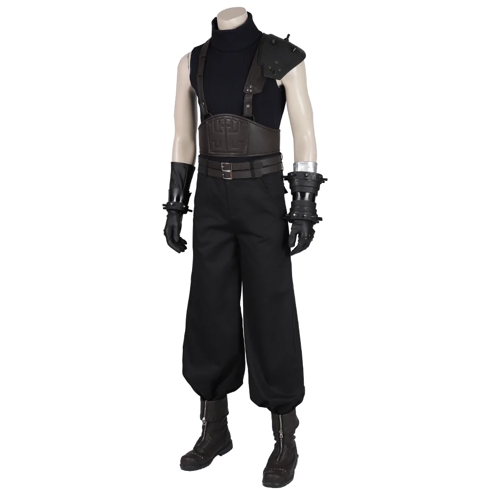 Cloud Strife Outfit Final Fantasy VII Remake Navy Blue Cosplay Costume