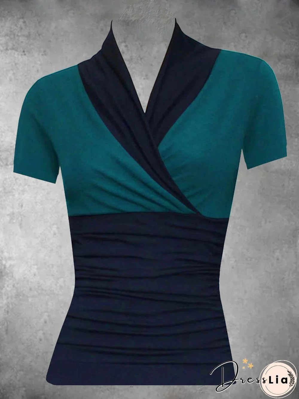 Casual Short Sleeve V Neck Plus Size Tops