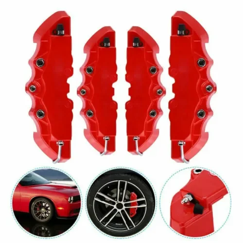 Dronehint 4x Red 3D Style Front+Rear Car Disc Brake Caliper Cover Brake Accessories Parts (For: Acura) Parts