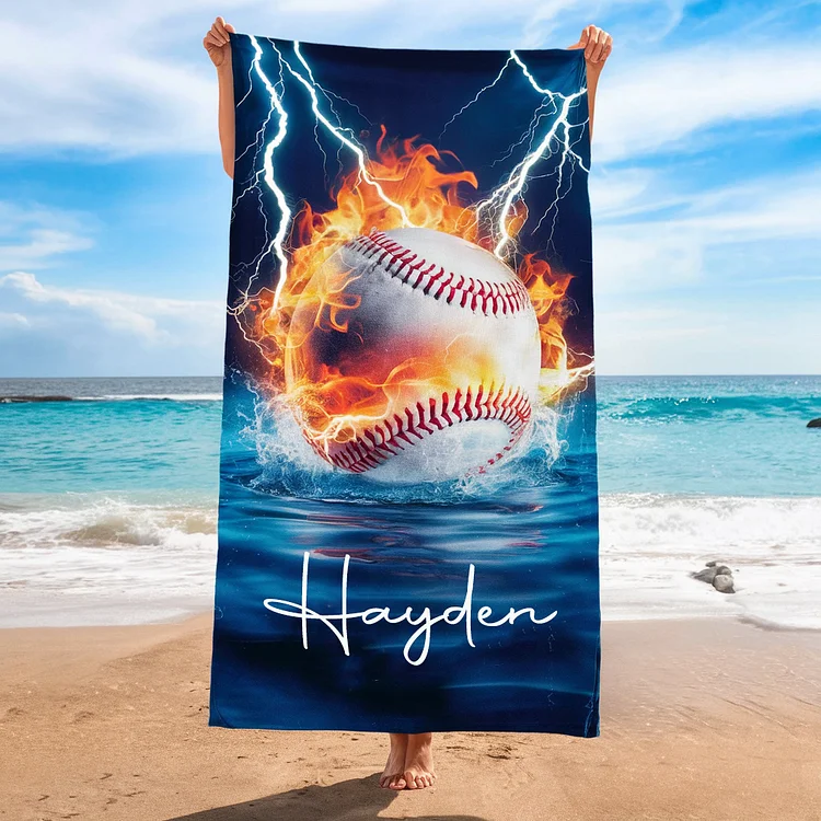 Personalized Baseball Beach Towel For Summer&Beach | DYTowel 553