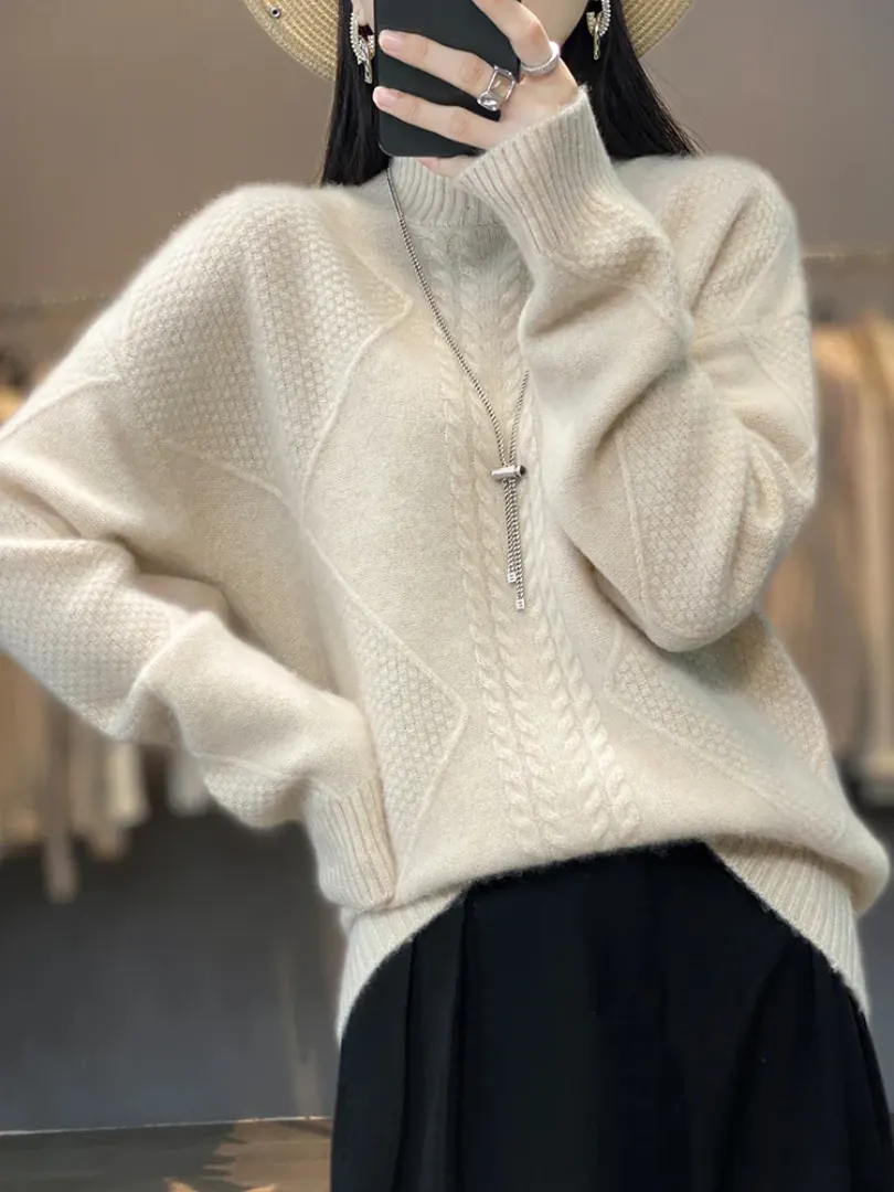 Women's Cashmere Turtleneck Jumper &ndash; Soft Roll-Neck Knit &ndash; view 2