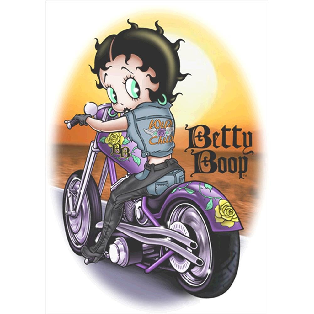 Full Round Diamond Painting - Betty Boop Cycling(30*40cm)