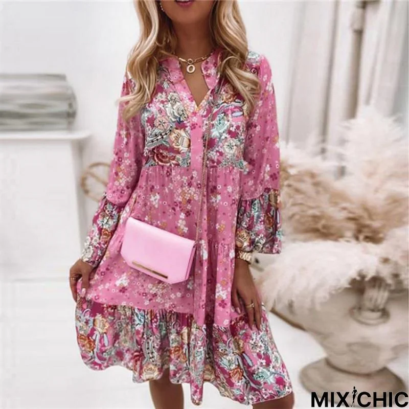 Women's Flower Stitched Skirt Hot Selling Layered Mini Dress