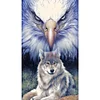 Eagle Wolf-Full Round Diamond Painting(70*40cm)