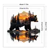 Silhouette Bear Forest-11CT Stamped Cross Stitch 45*45cm/17.72*17.72in