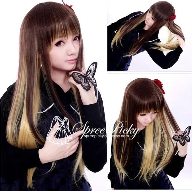 HARAJUKU Lolita young girl brown wig SP130187