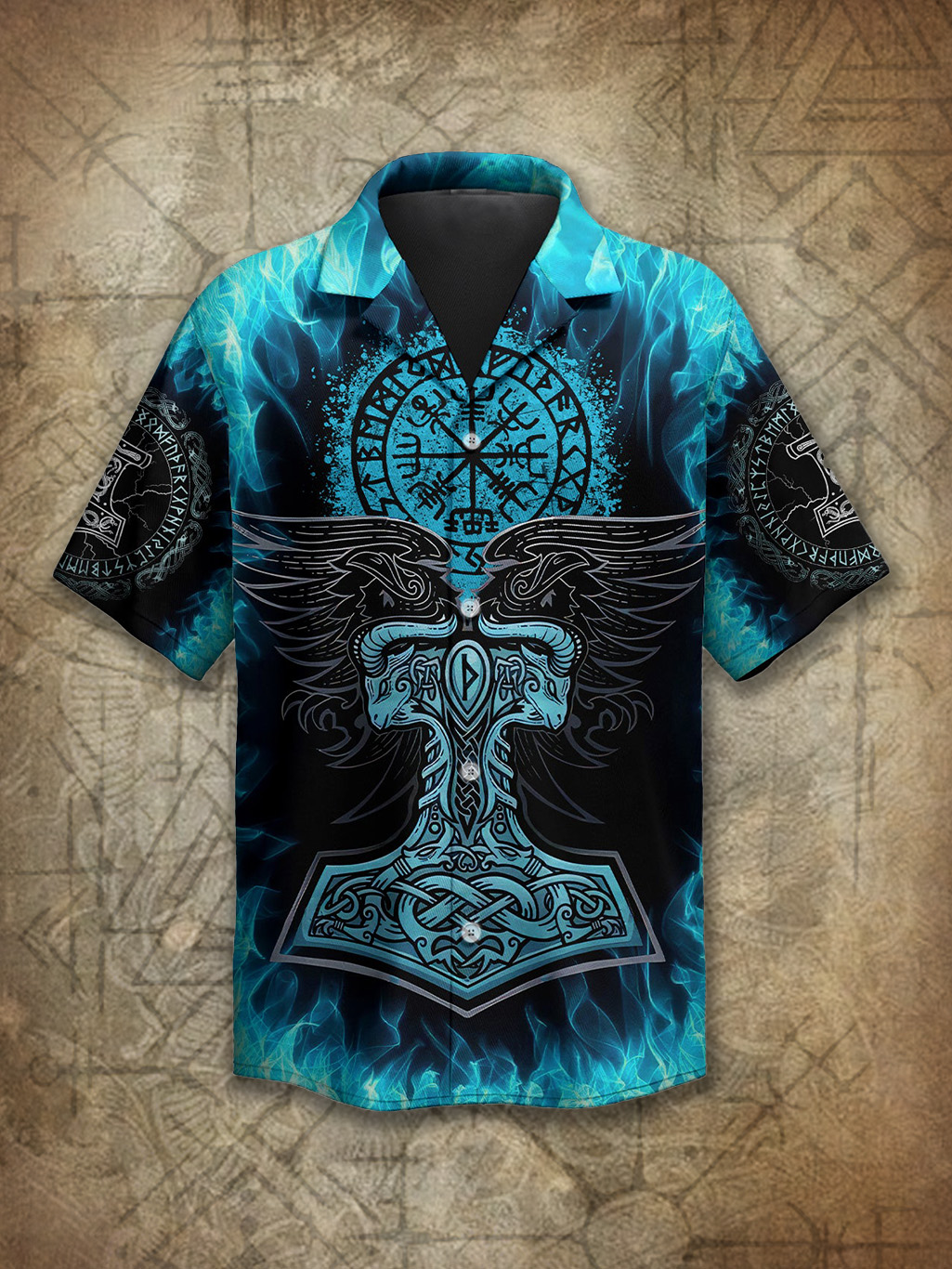 Viking Huginn & Muninn Spirit Power Heritage Hawaiian Shirt / Rvogue / Rvogue