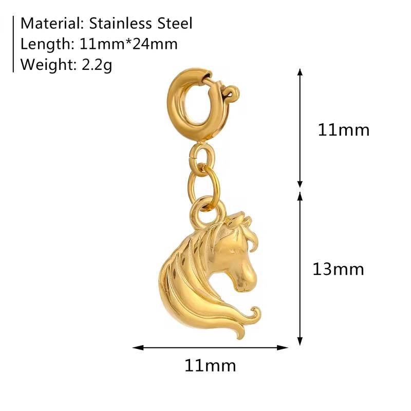 1 Piece 16 * 17mm 18*14mm 304 Stainless Steel Zircon Geometric Heart Shape Butterfly Polished Pendant Jewelry Accessories