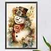 (40*60cm)Snowman - Round AB Drill Diamond Painting