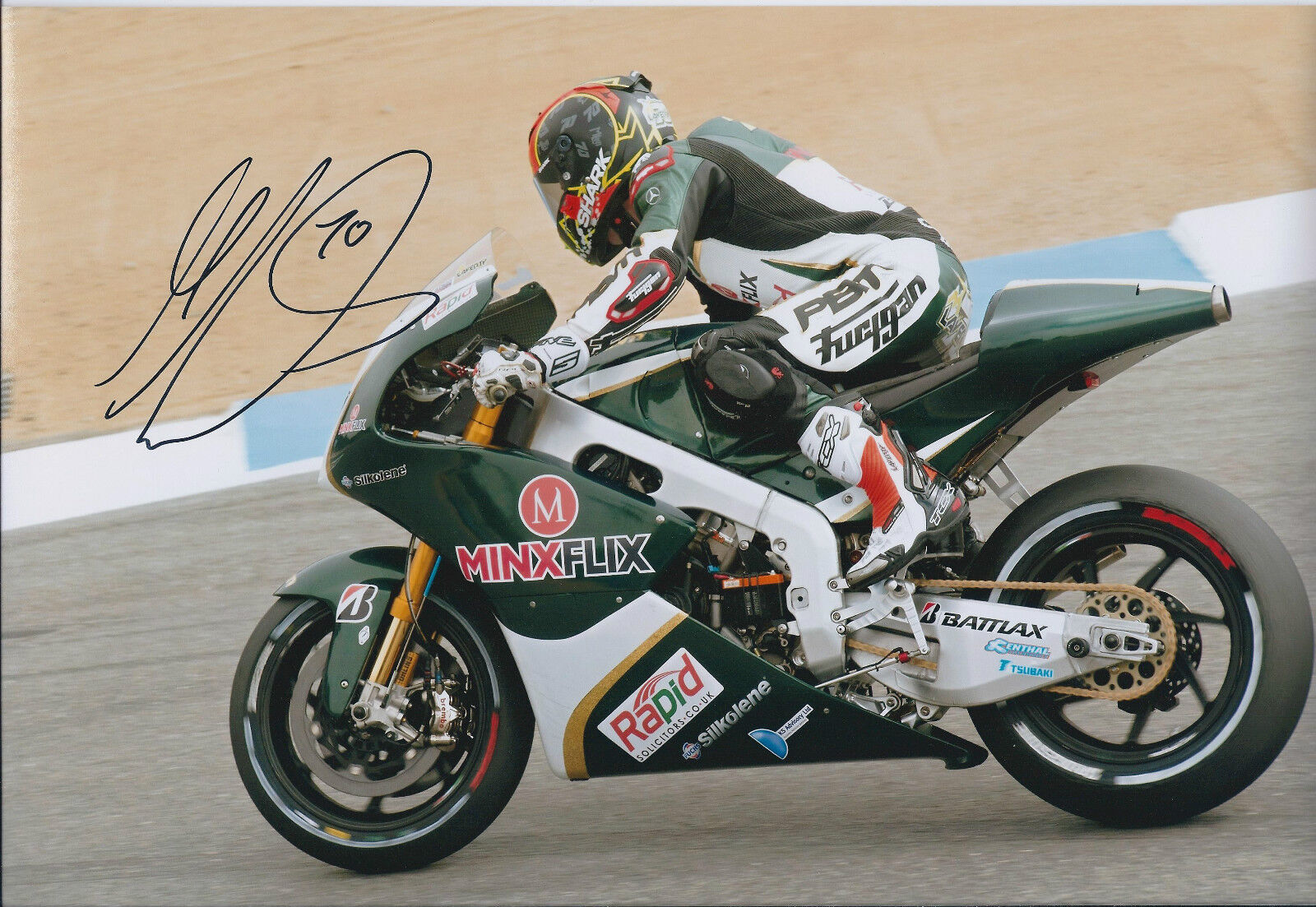 Michael LAVERTY Signed 12x8 MOTOGP In Person Photo Poster painting AFTAL COA Autograph MOTO2