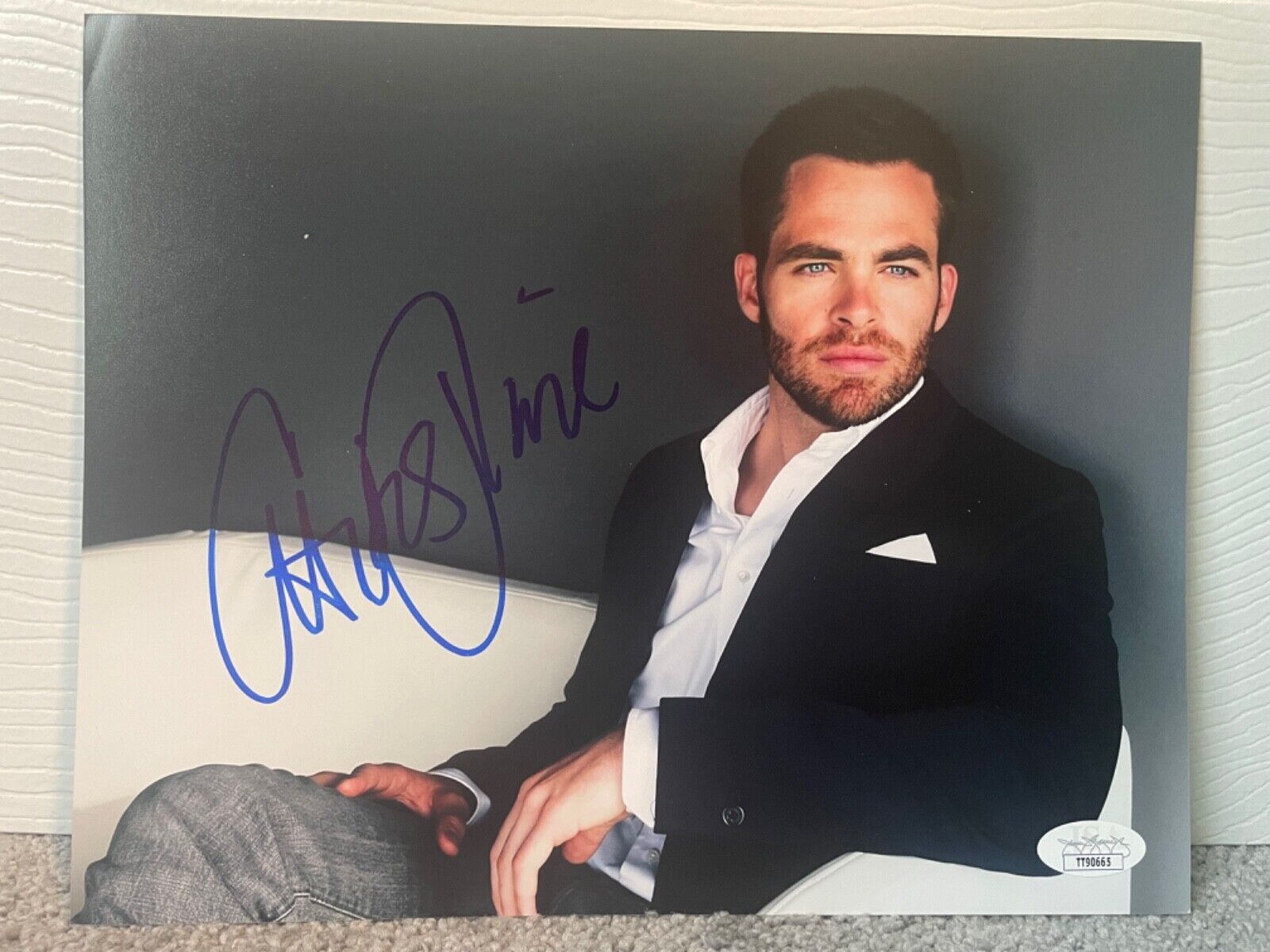 Chris Pine signed JSA 8x10 Photo Poster painting Star Trek psa bas