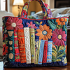 Floral Patchwork Quited Tote Bag by Inlyline