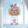 Double Sided Colorful Pattern 5D DIY Crystal Rhinestone Wind Bell Suncatcher Hanging Kits