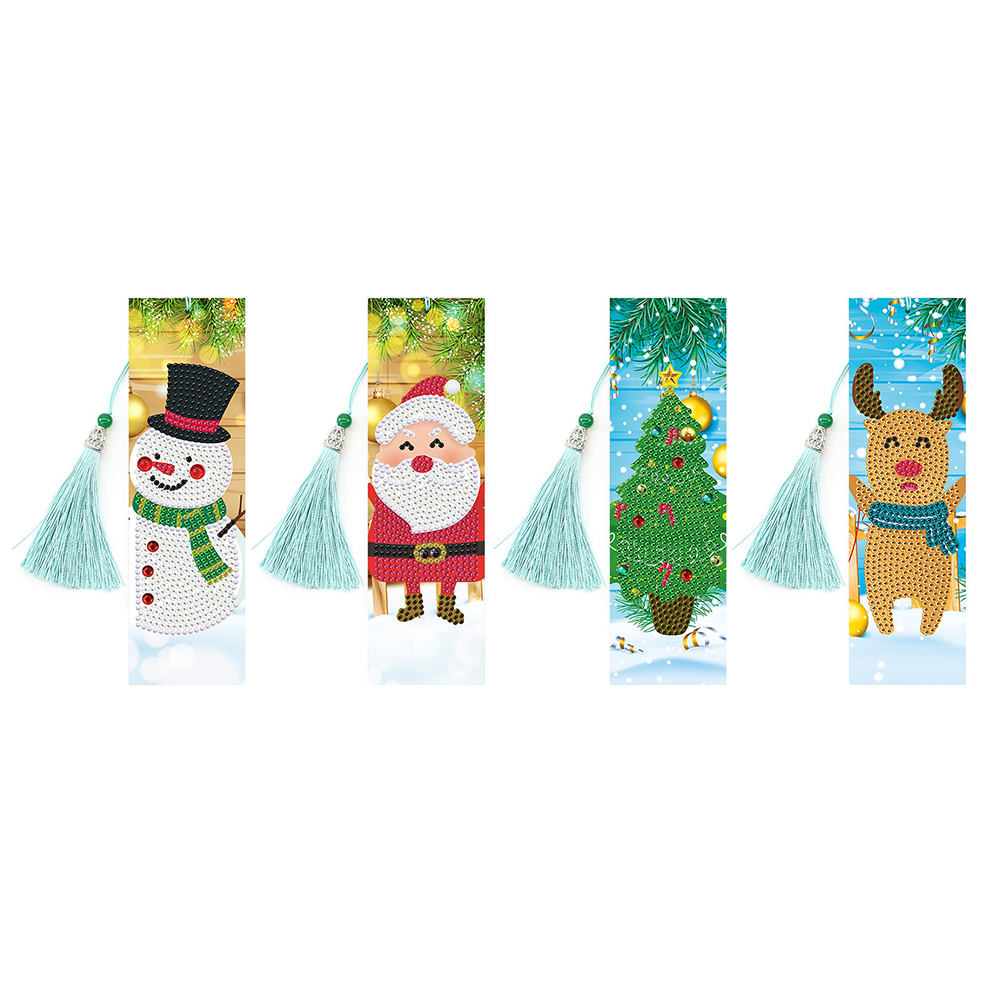 

4pcs Christmas Series-5D DIY Craft Bookmark, 501 Original