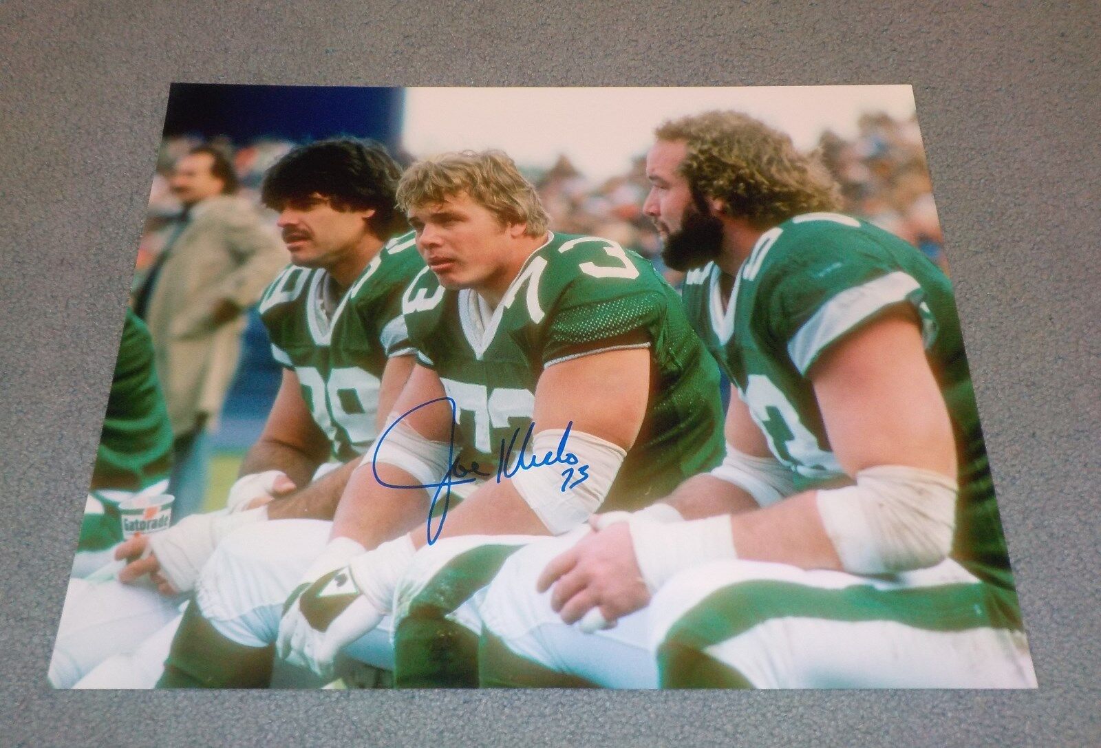 NY Jets Joe Klecko Signed Autographed 16x20 Photo Poster painting COA C