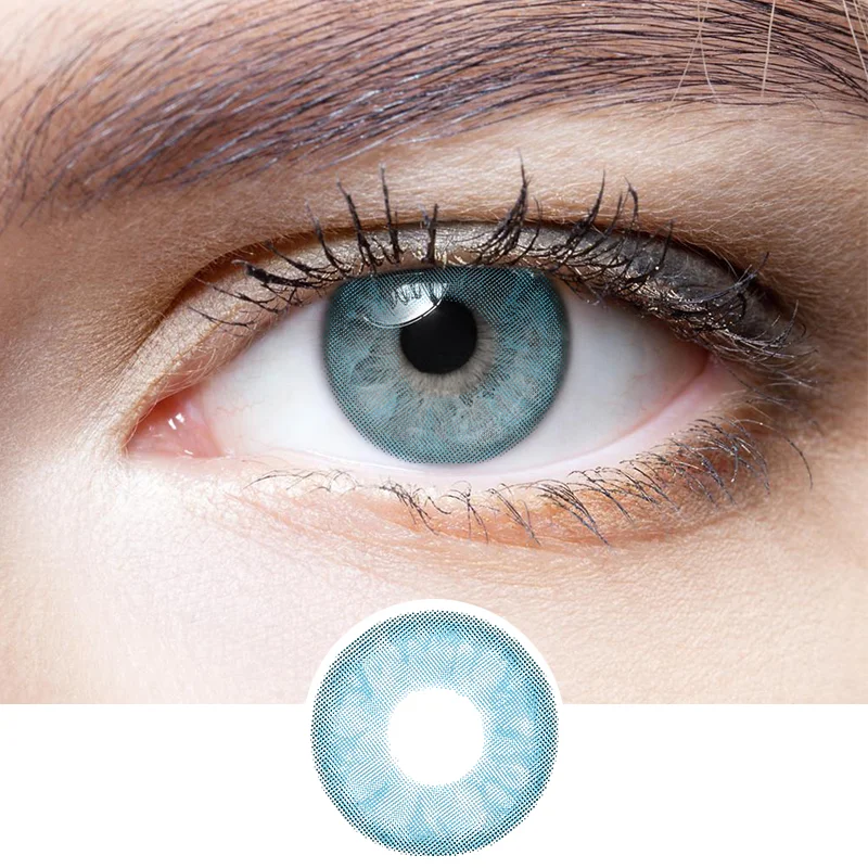 Emerald Blue Yearly Colored Contacts Prescription Colored Contact ...