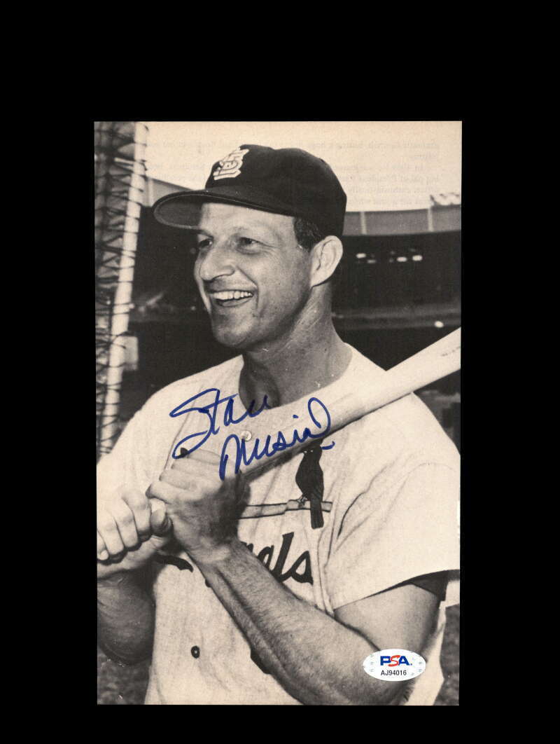 Stan Musial PSA DNA Coa Signed 9x6 Photo Poster painting Orioles Autograph