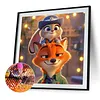 Diamond Painting -DIY Round Drill Cartoon Judy Riding Nick