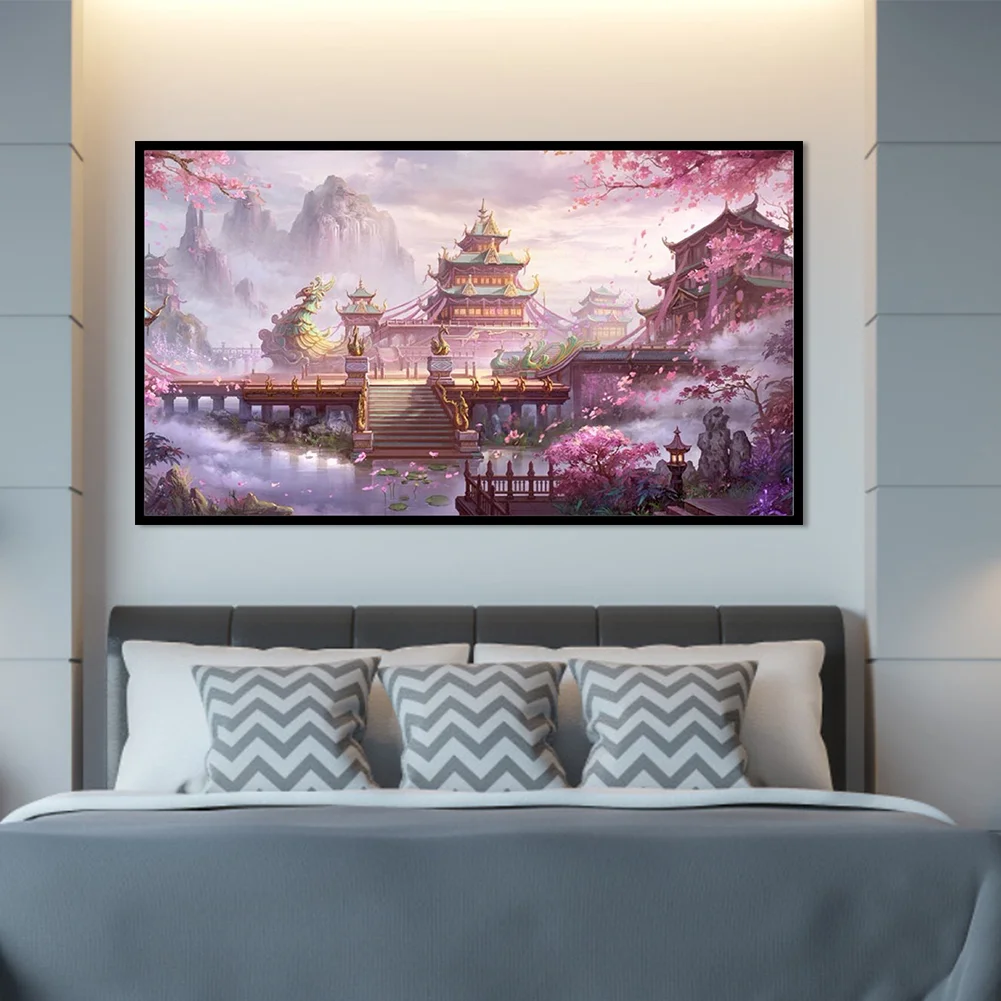 Full Printed Cross Stitch 11CT - Fairyland Tower(45*80cm)
