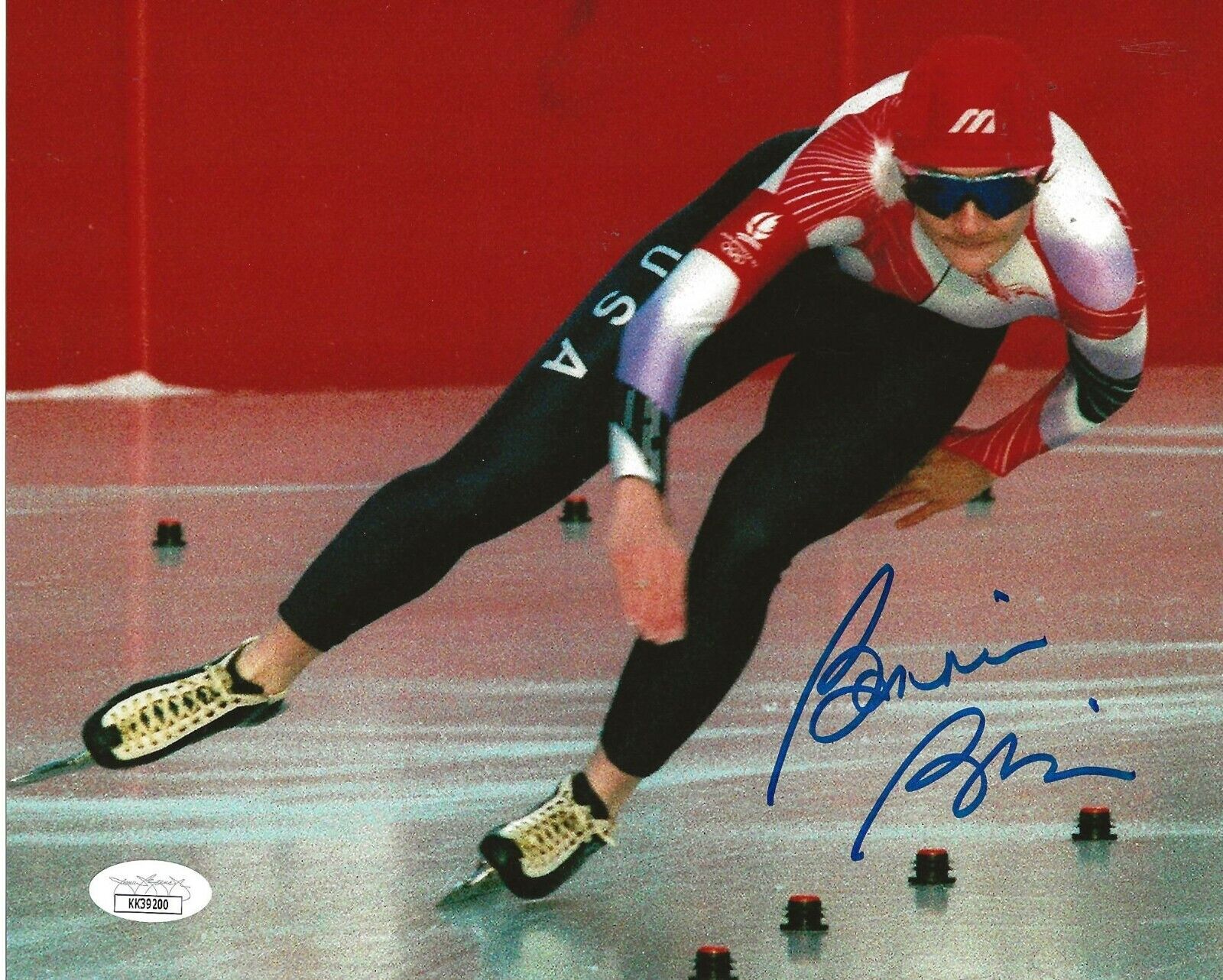 Bonnie Blair USA Speed Skating signed 8x10 Photo Poster painting Olympic Gold autographed 3 JSA