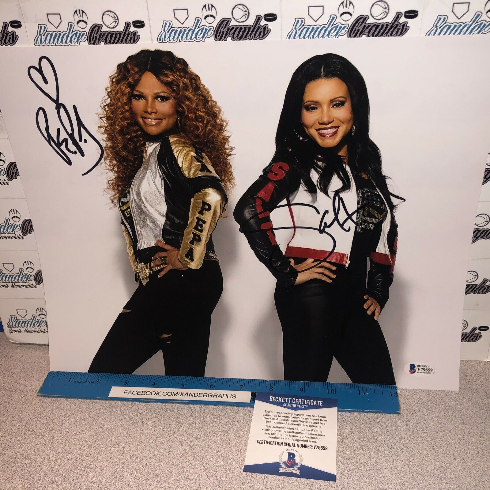 SALT N PEPA CHERYL JAMES SANDRA DENTON SIGNED 11X14 Photo Poster paintingGRAPH-BECKETT COA BAS