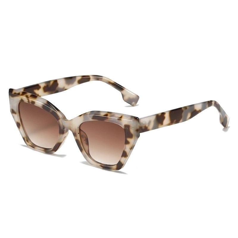 Fashion Plaid Ac Cat Eye Full Frame Women’s Sunglasses